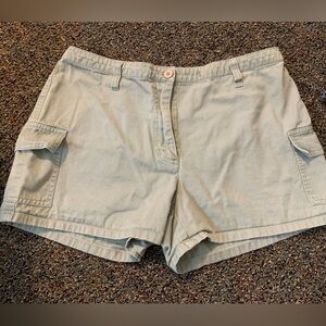 Sage green cargo shorts